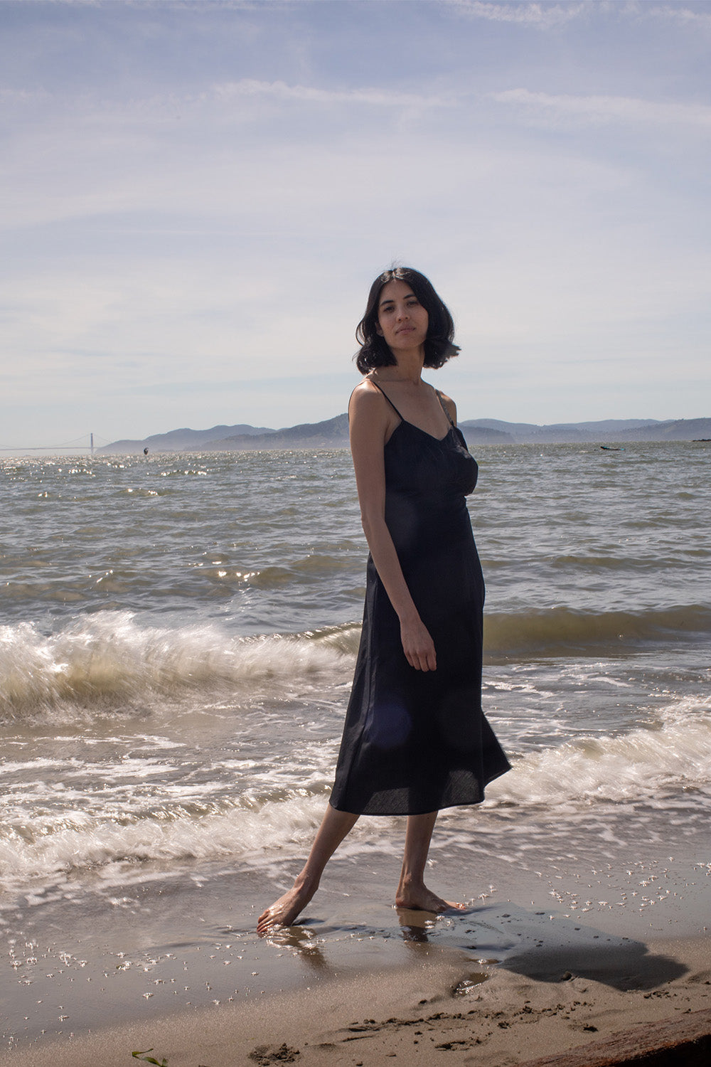 Long Lola Cotton Dress In Black