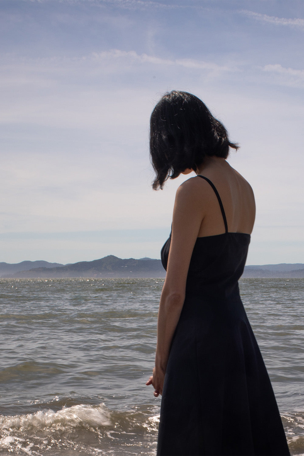 Long Lola Cotton Dress In Black