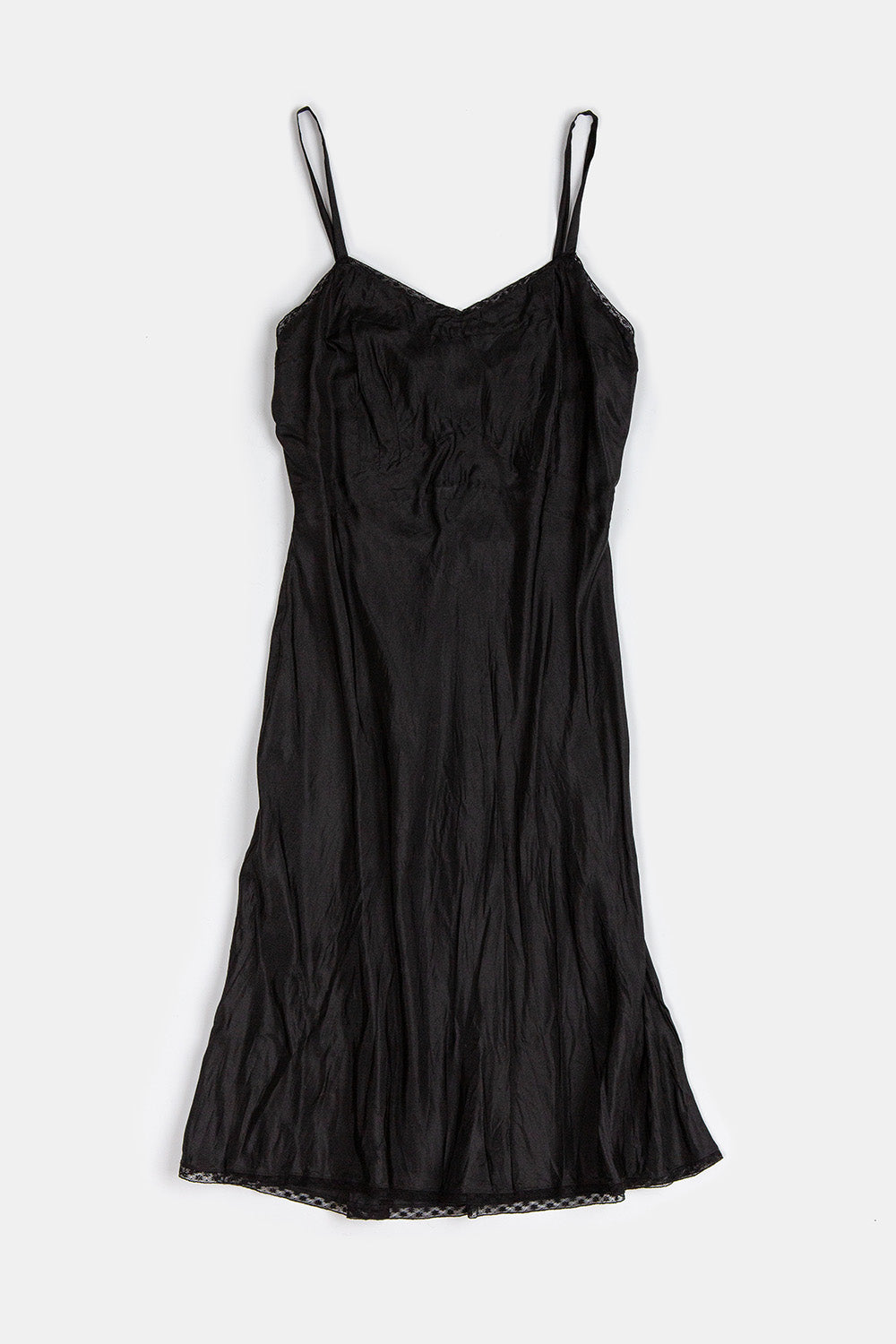 black vintage slip dress Erica Tanov | Lola Silk Slip Dress