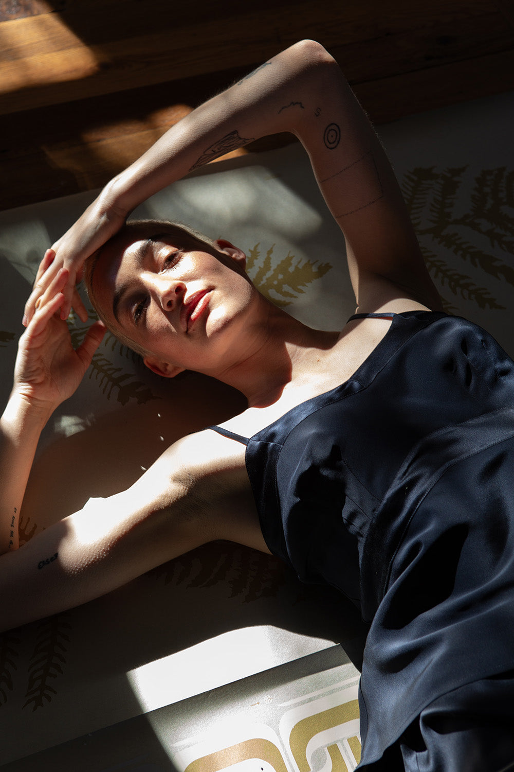 Lolita Silk Charmeuse Camisole In Midnight