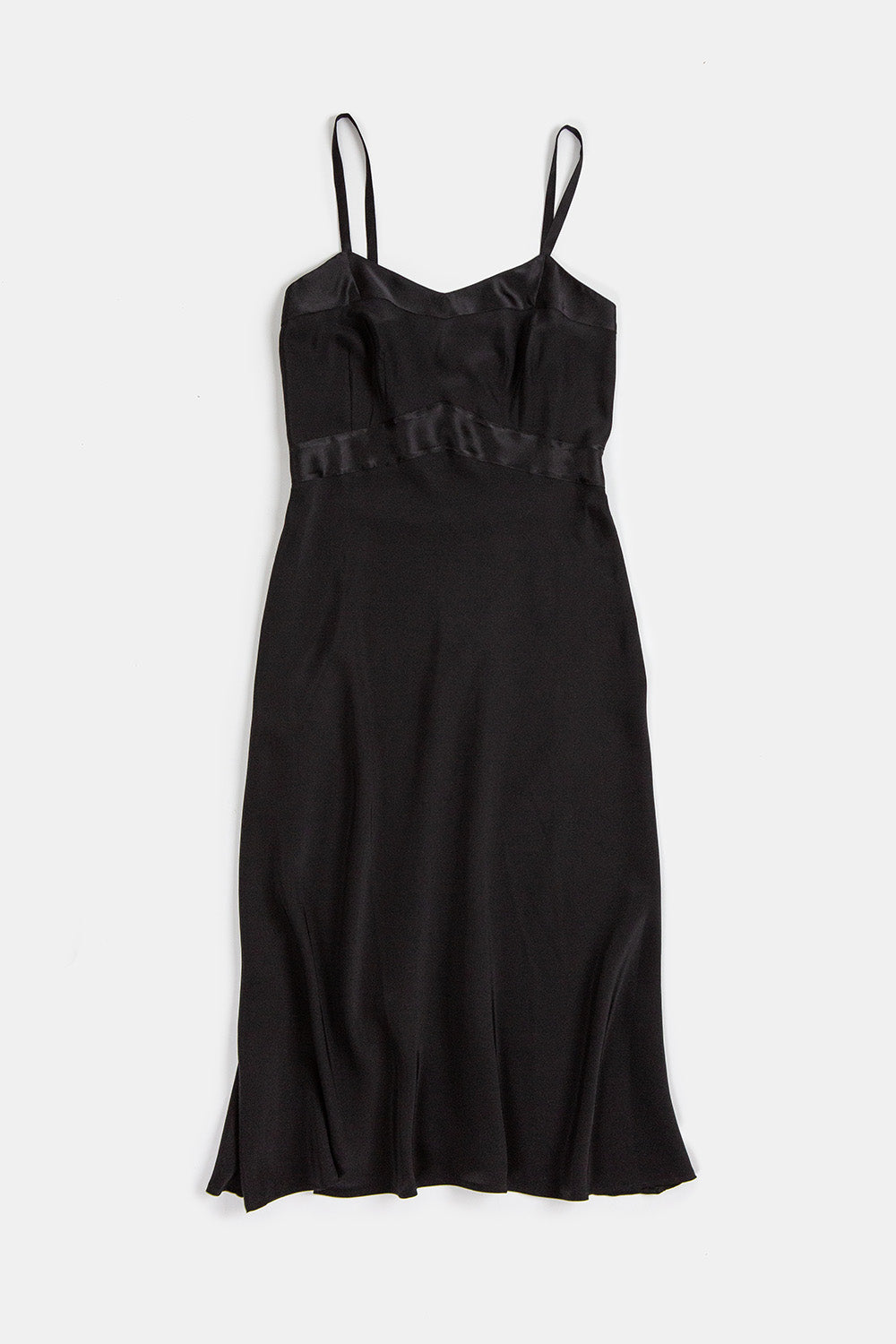 Long Lola Silk Charmeuse Dress In Black