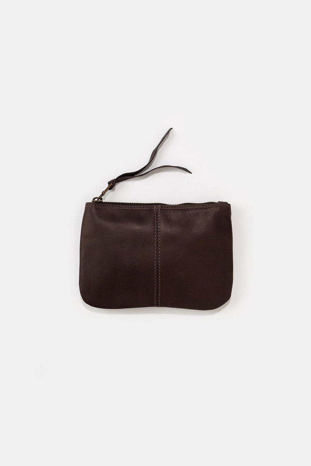 Elodie Leather Makeup Bag in Dark Chocolate