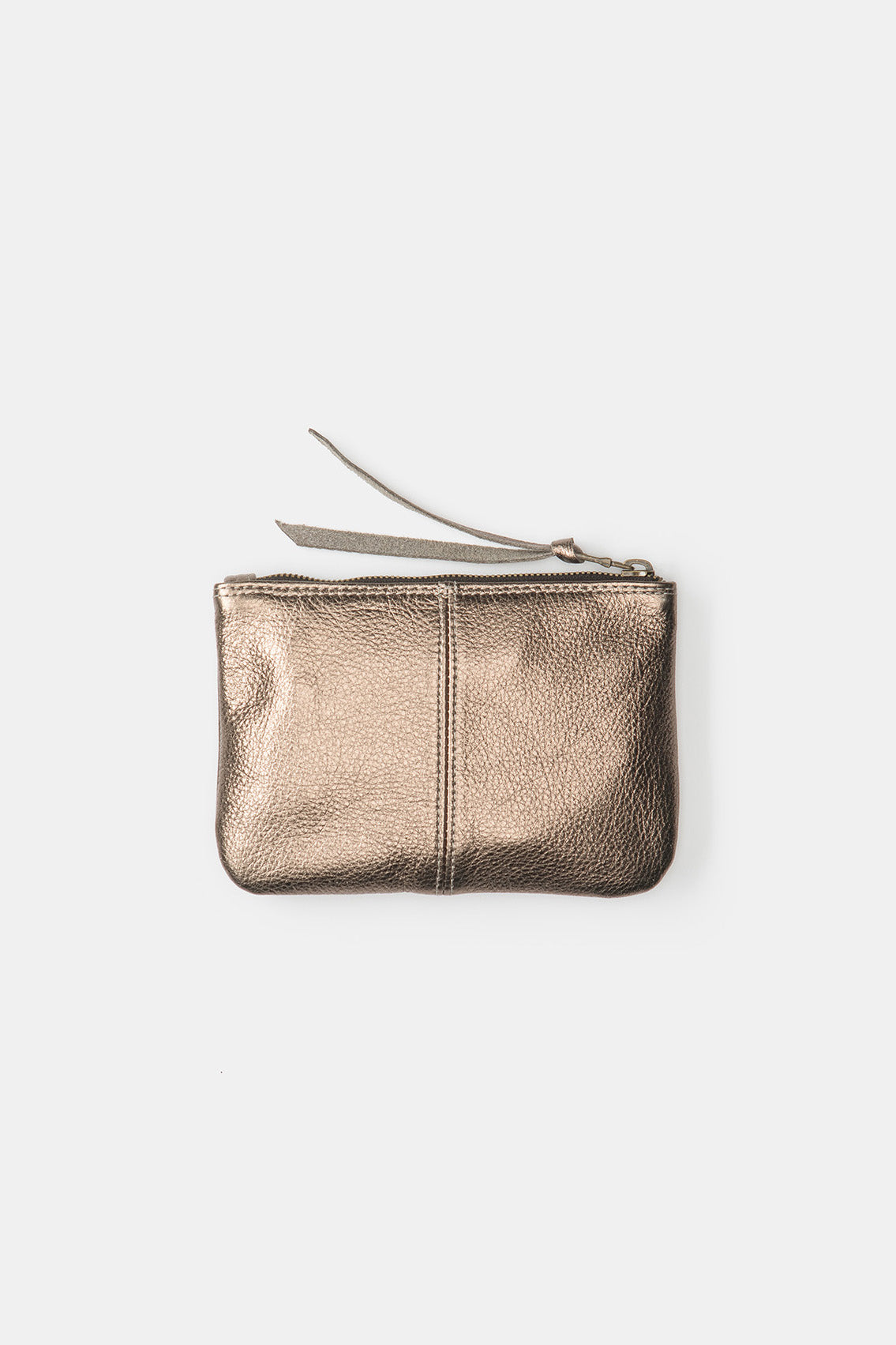 Elodie Leather Makeup Bag in Bronze