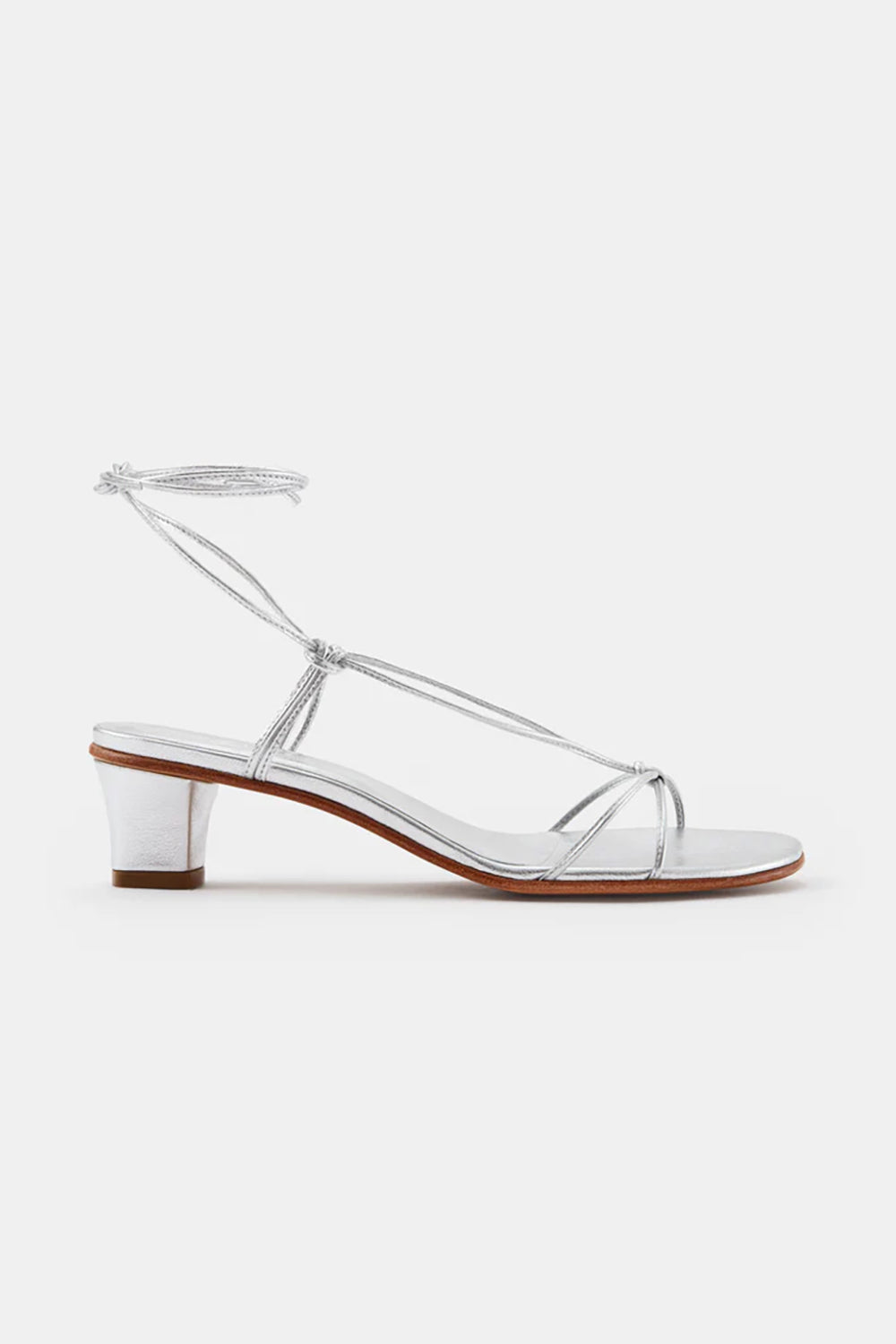 PRE-ORDER Martiniano Spaghetti Heel in Silver