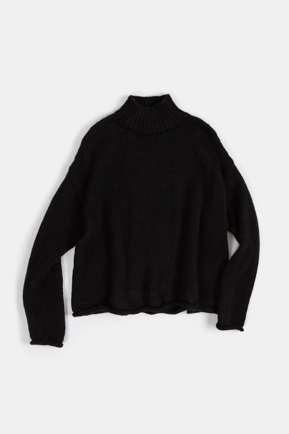 Matilda Alpaca Wool Turtleneck in Black