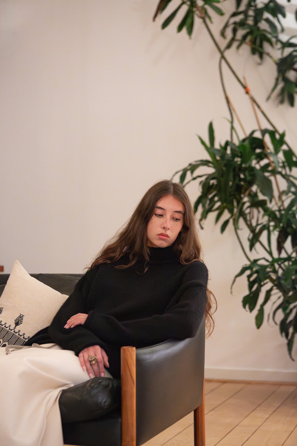 Matilda Alpaca Wool Turtleneck in Black