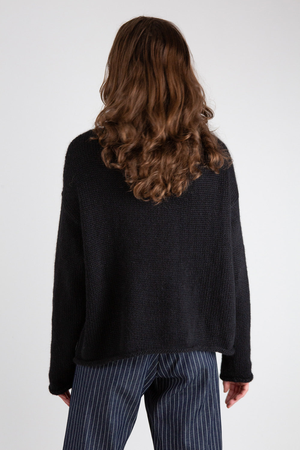 Matilda Alpaca Wool Turtleneck in Black