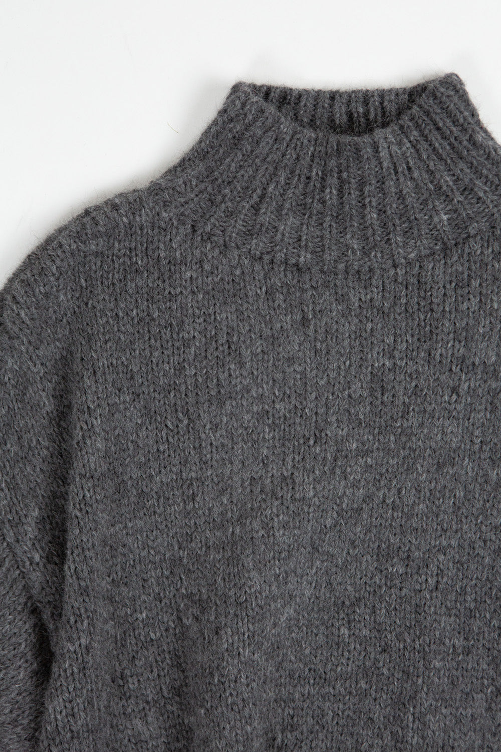 Matilda Alpaca Wool Turtleneck in Dark Grey