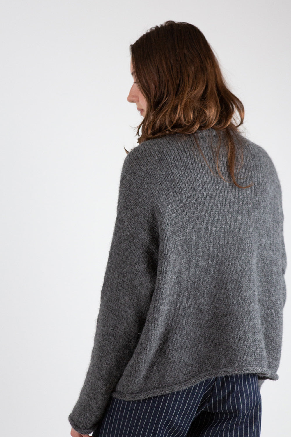 Matilda Alpaca Wool Turtleneck in Dark Grey