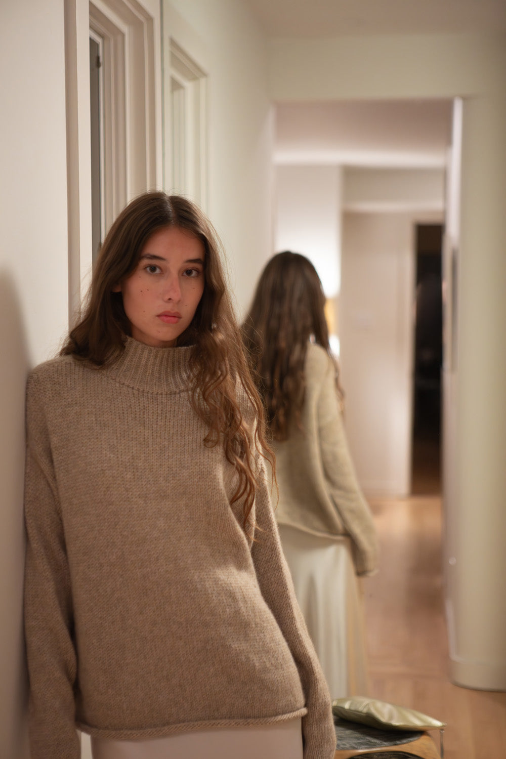 Matilda Alpaca Wool Turtleneck in Fawn