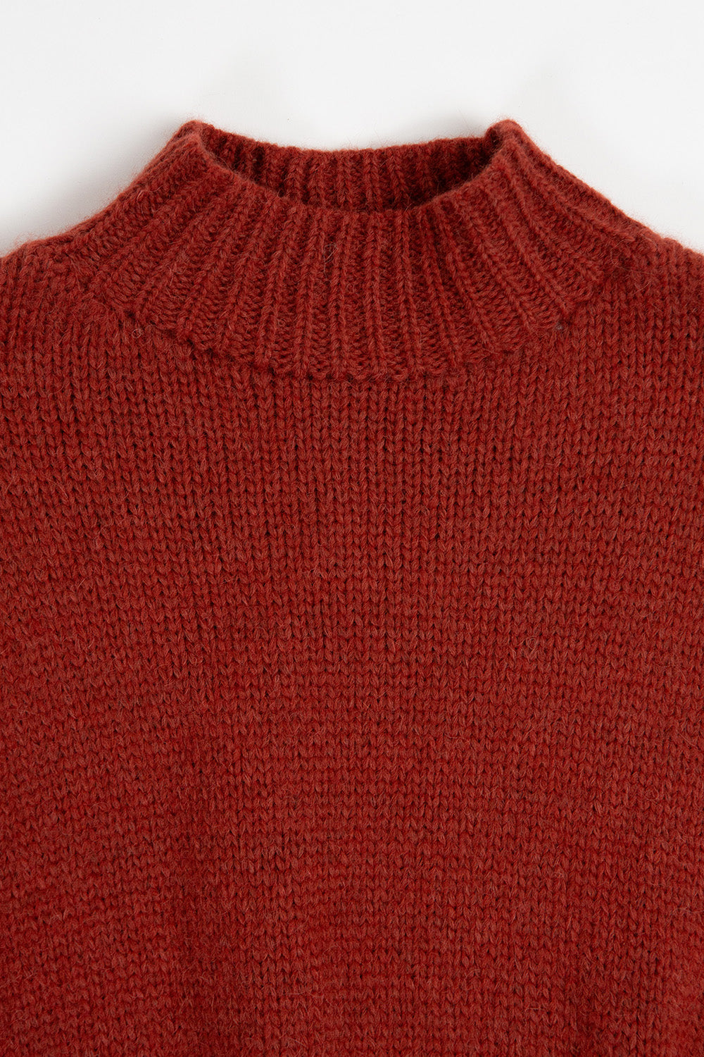Matilda Alpaca Wool Turtleneck in Goji