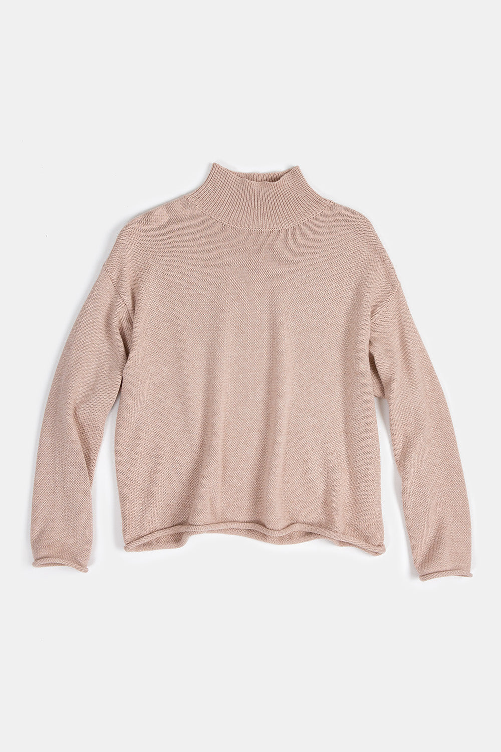 Matilda Pima Cotton Turtleneck in Twig