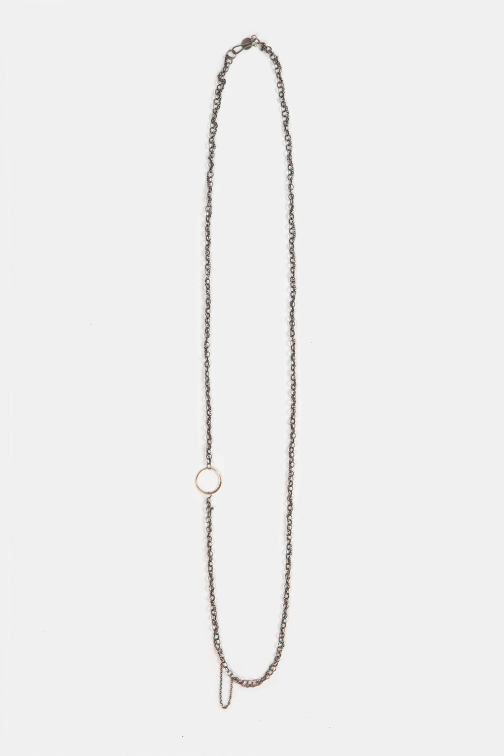 Melissa Joy Manning Silver Chain with 14K Gold Ring