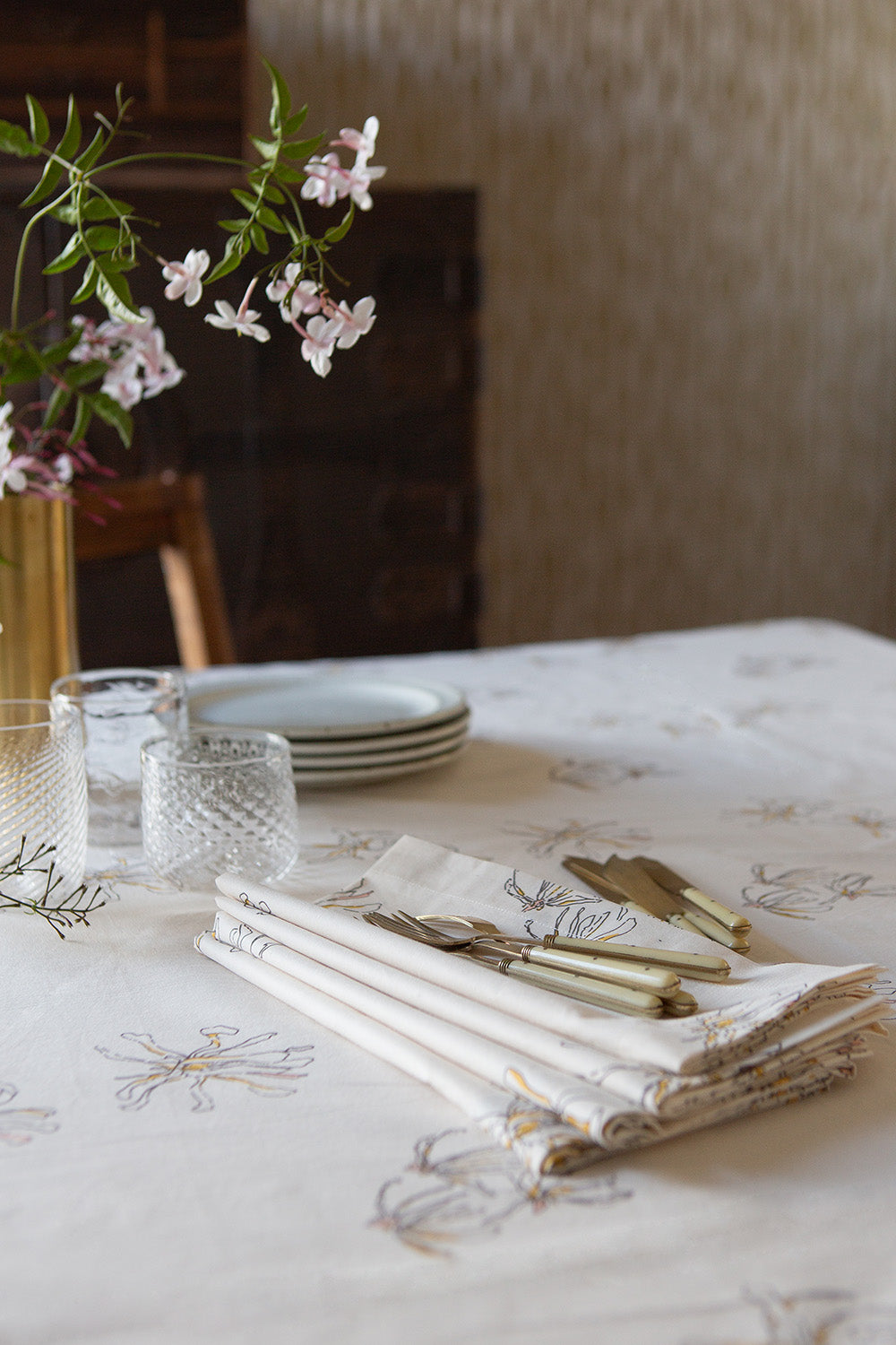 Cotton Napkin Set in Stellata