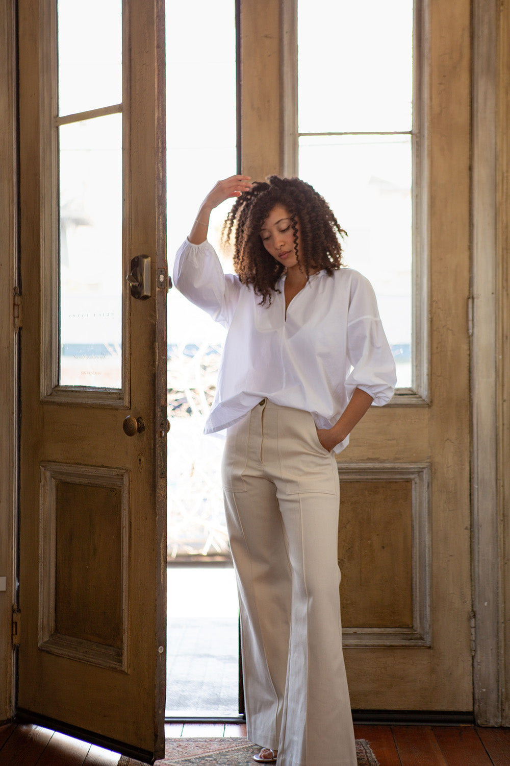 Patricia Cotton Blouse in White