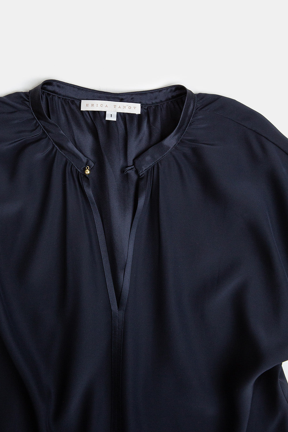 Patti Silk Charmeuse Blouse In Midnight