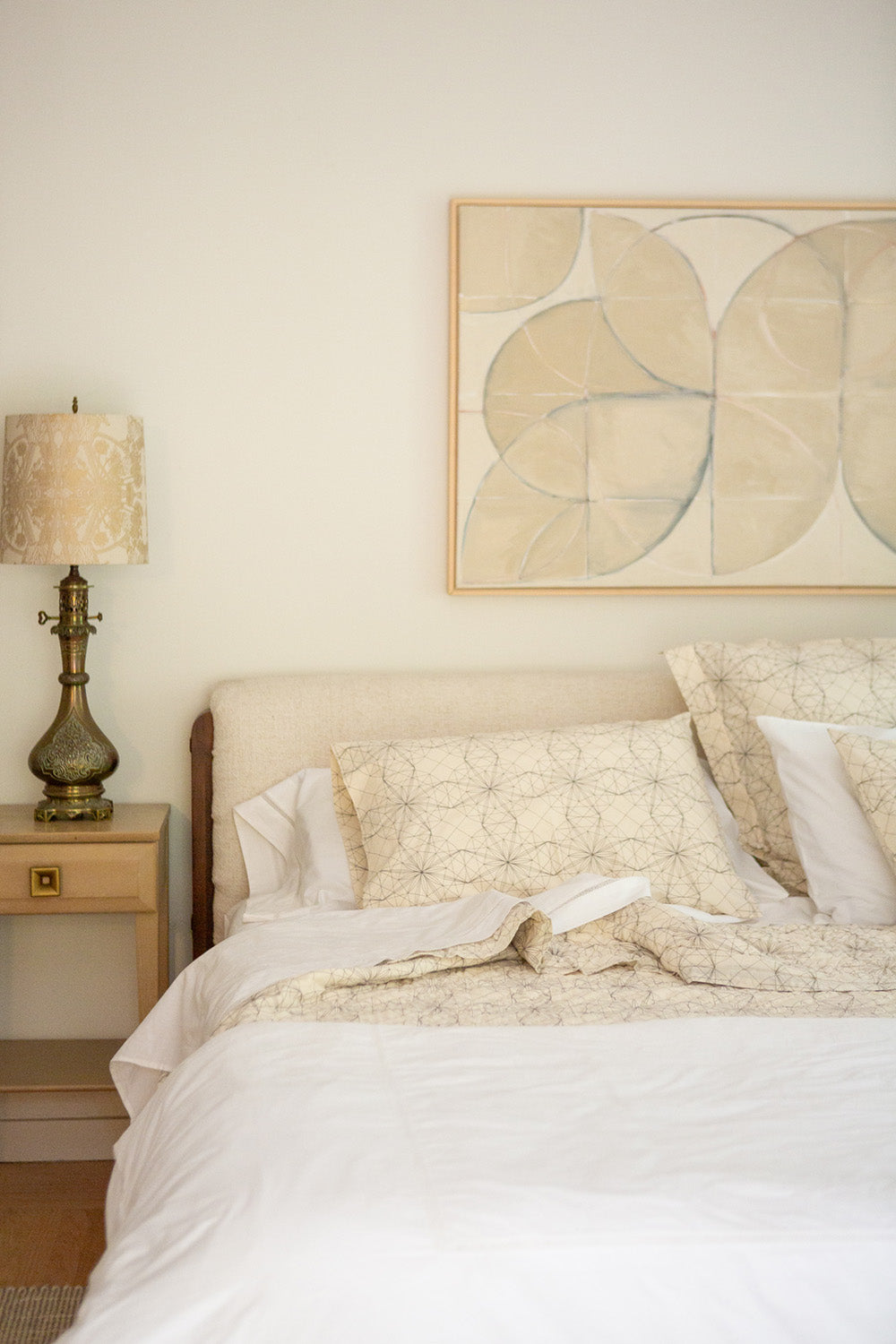 Cotton Pillowcase Pair In Lena Wolff 'Drawn Star'