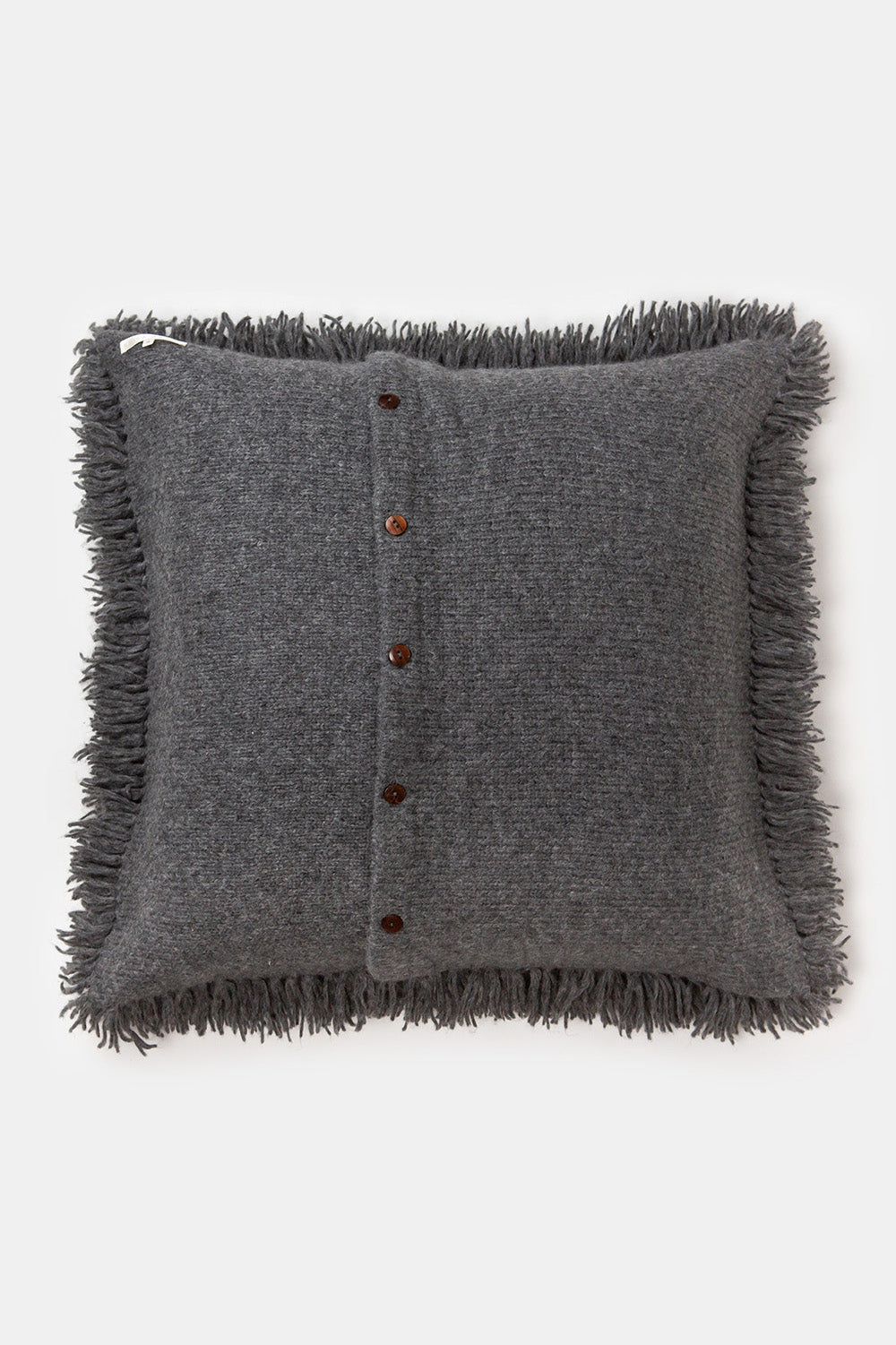 Luxe Pujpu Shag Floor Pillow in Charcoal