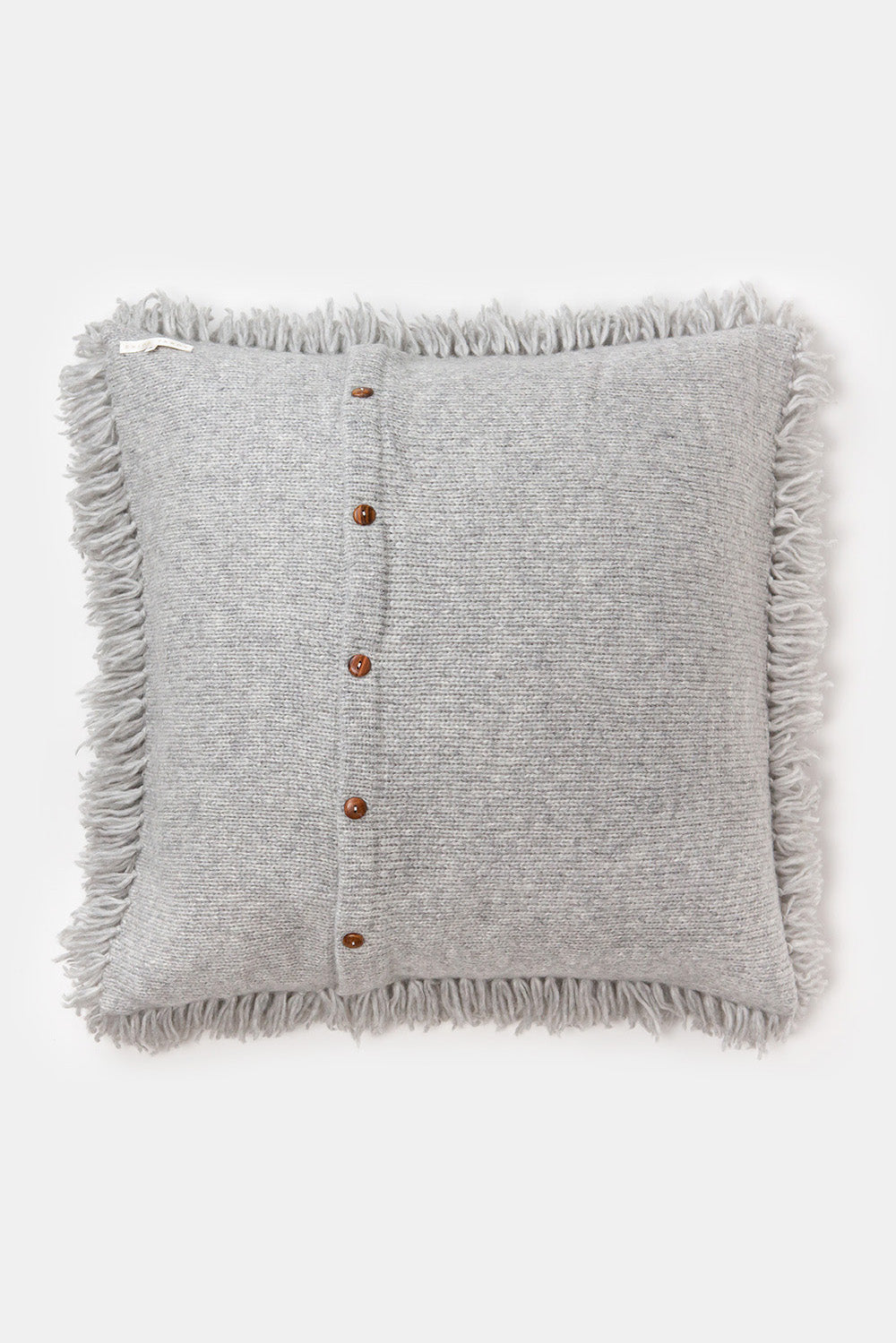 Luxe Pujpu Shag Floor Pillow in Light Grey