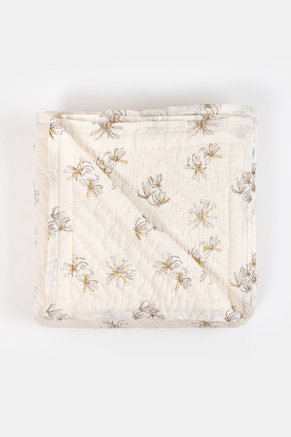 Cotton Hand-Stitched Quilt In Stellata