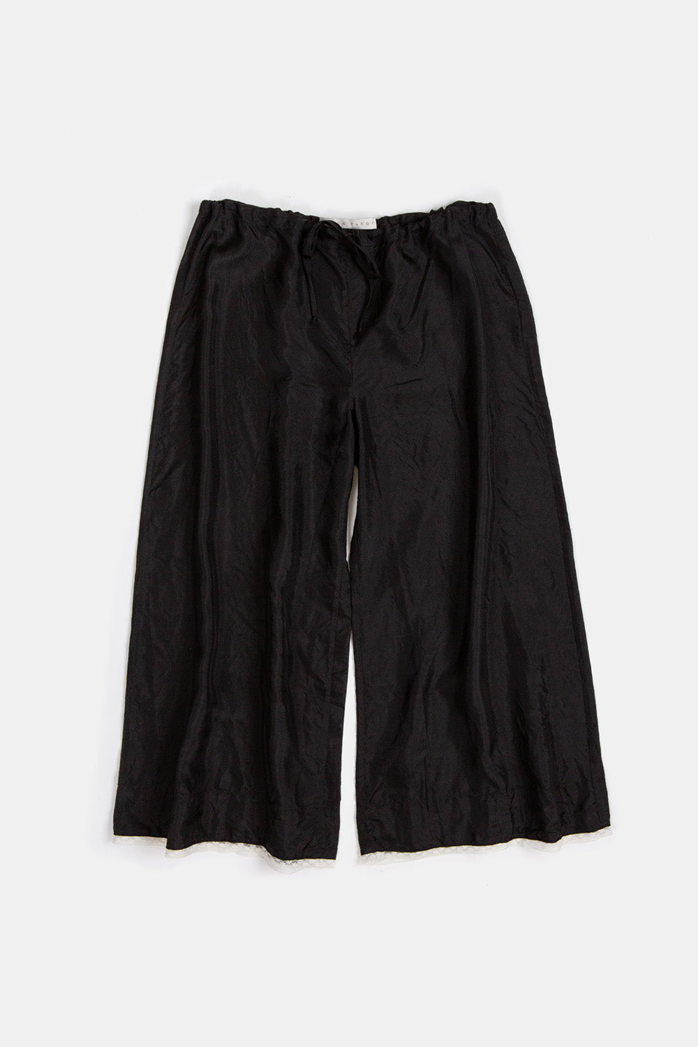Ramona Silk Pant In Black/Ivory