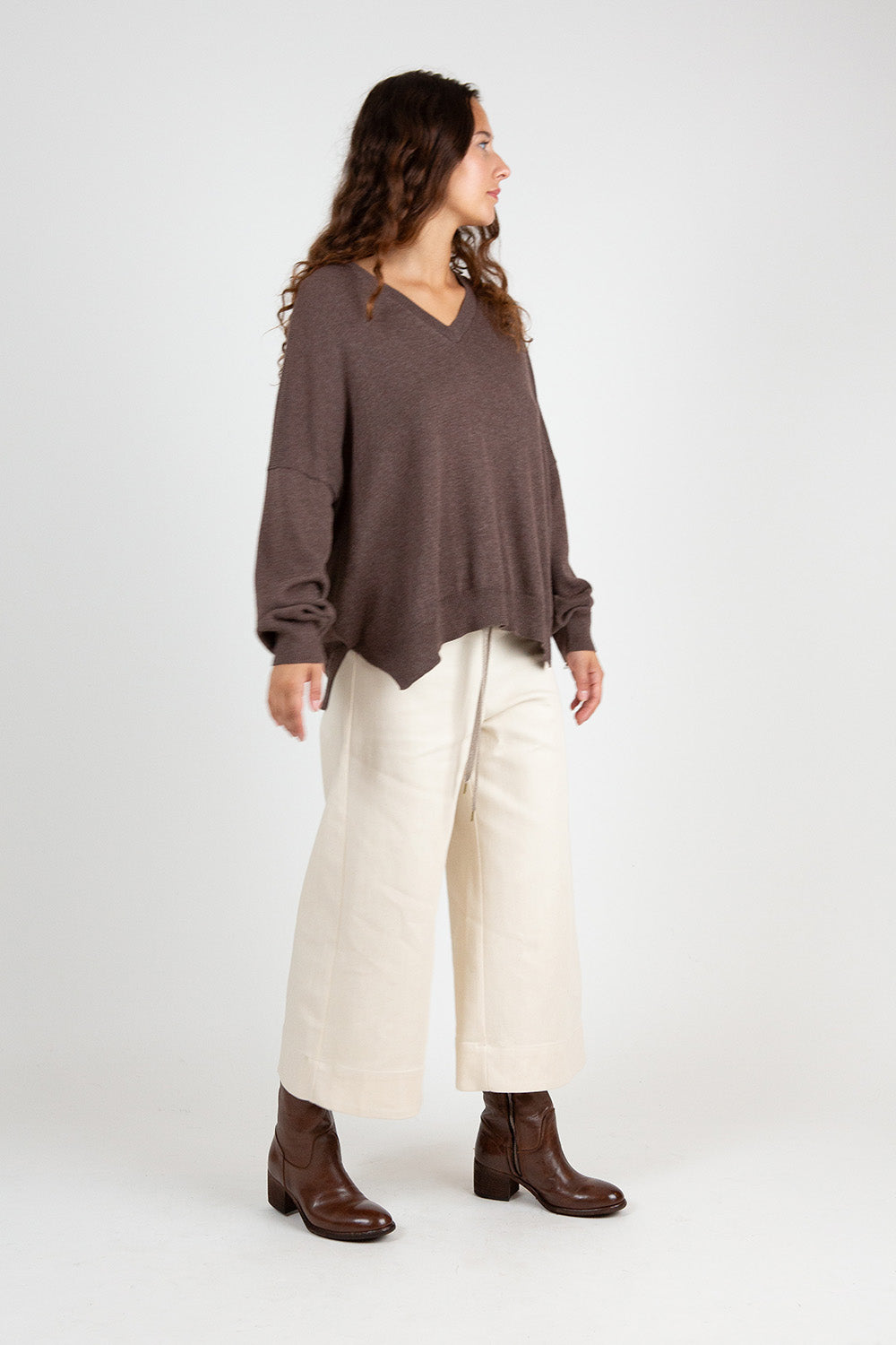 Ramona Cotton Canvas Pant In Natural