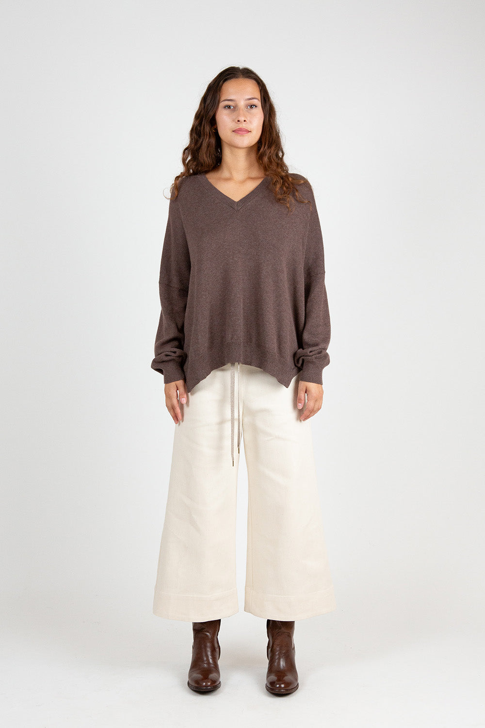 Ramona Cotton Canvas Pant In Natural