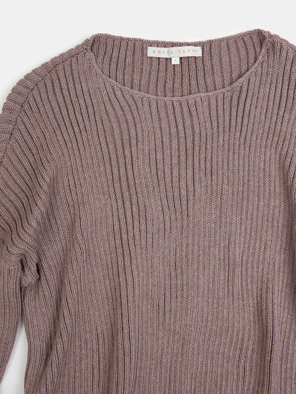 Ellie Pima Cotton Ribbed Pullover in Haze