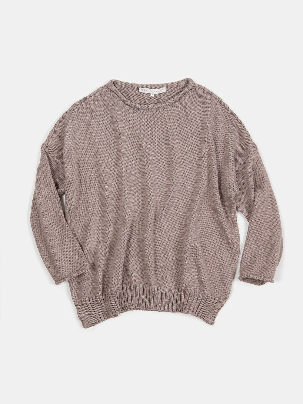 Organic Cotton Rollneck Sweater in Doe Erica Tanov