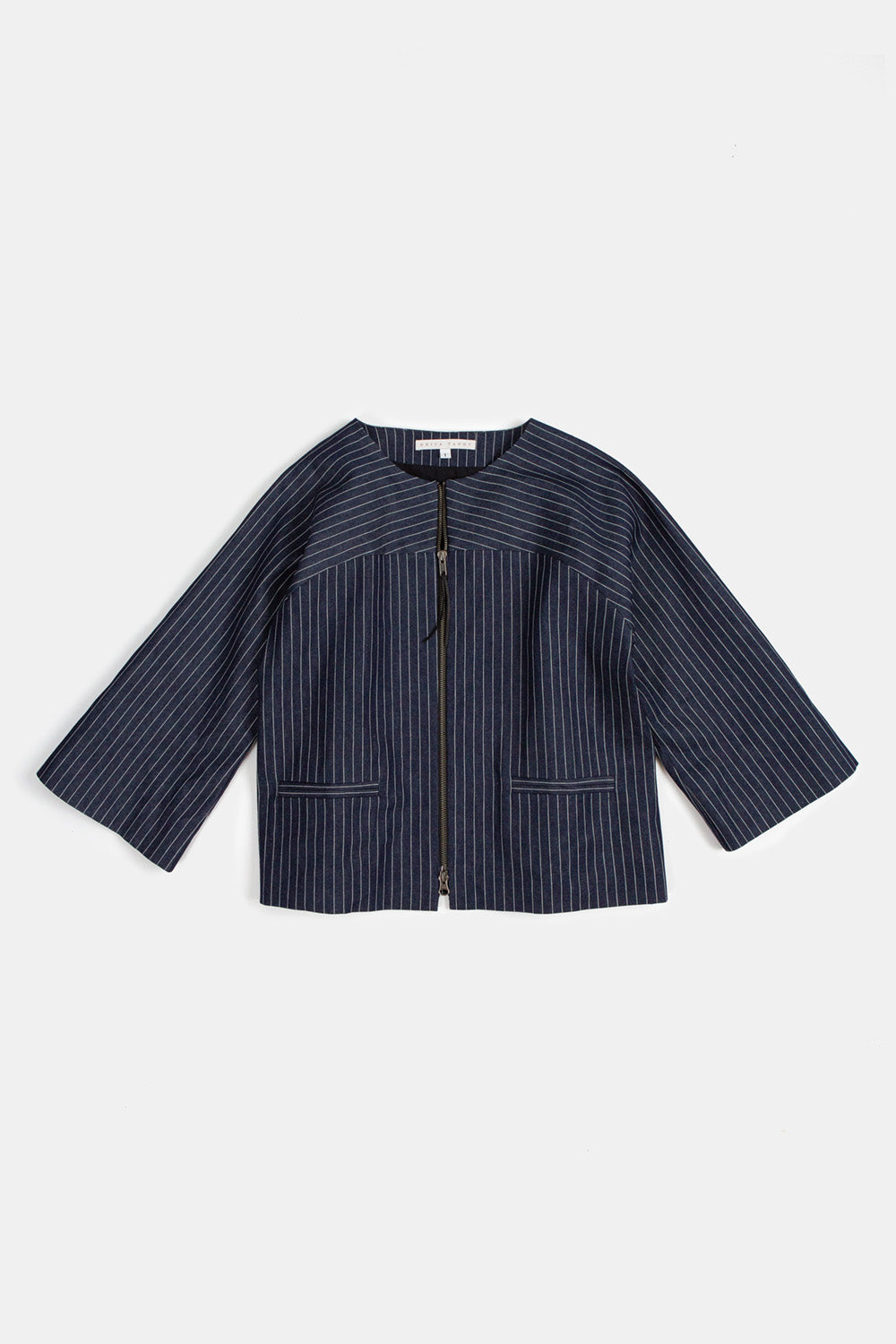 Ruby Denim Jacket in Indigo Stripe