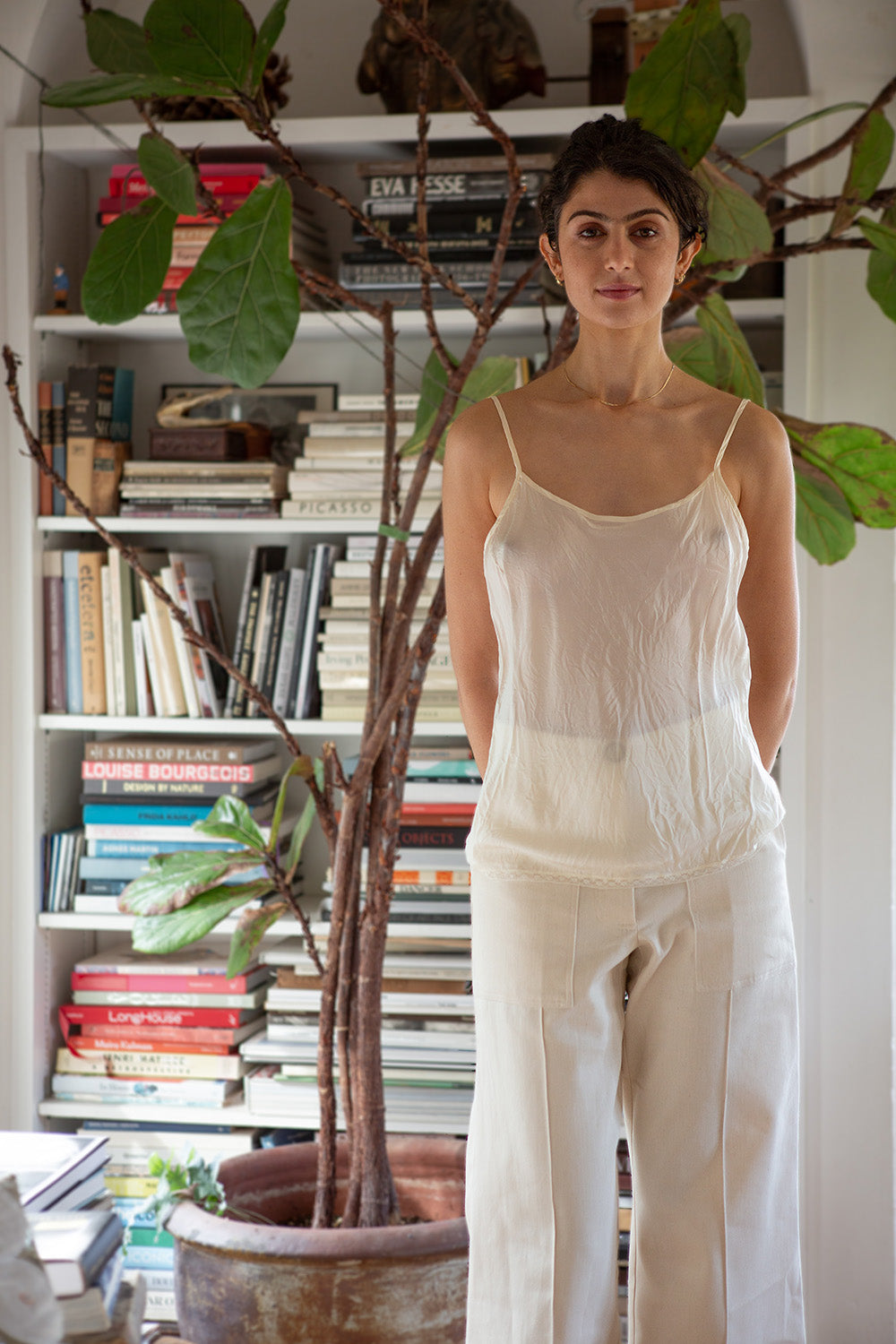 Simone Silk Camisole in Ivory