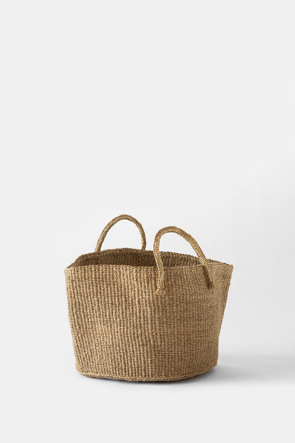 Sisal Handled Basket in Sand