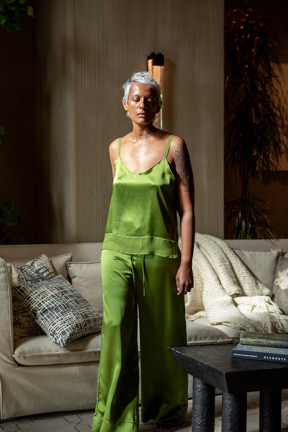 Stellan Silk  Charmeuse Camisole in Tourmaline