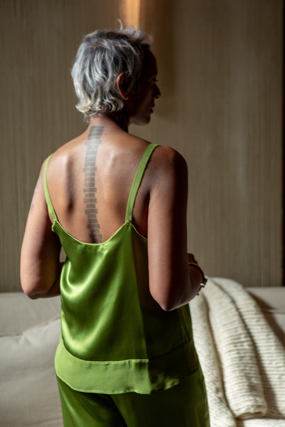 Stellan Silk  Charmeuse Camisole in Tourmaline