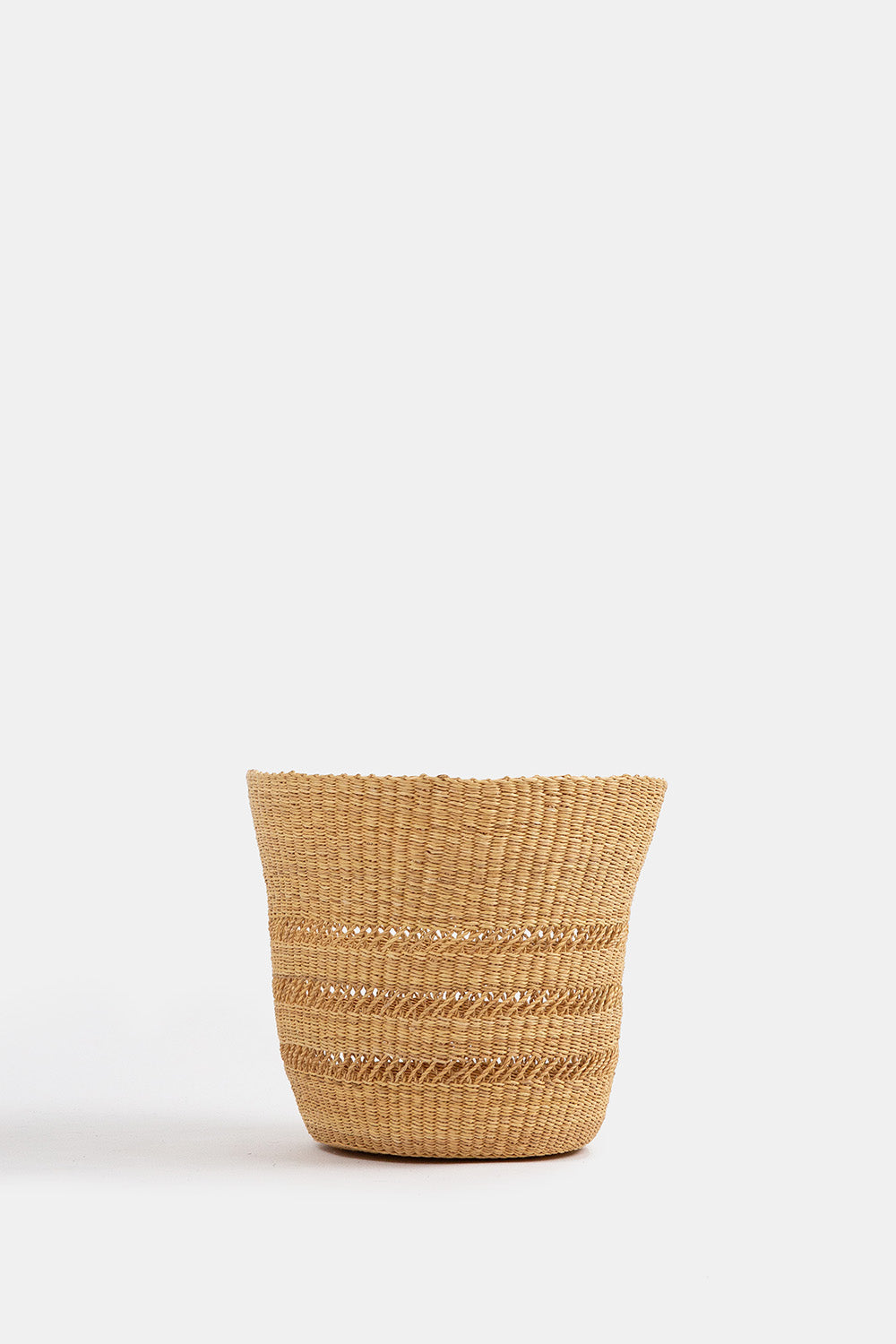 Bolga Lace Weave Basket in Natural