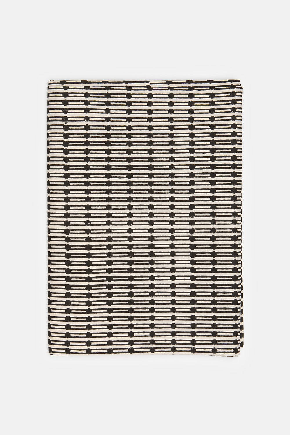 Cotton Tablecloth In Natural And Black Jacobsen