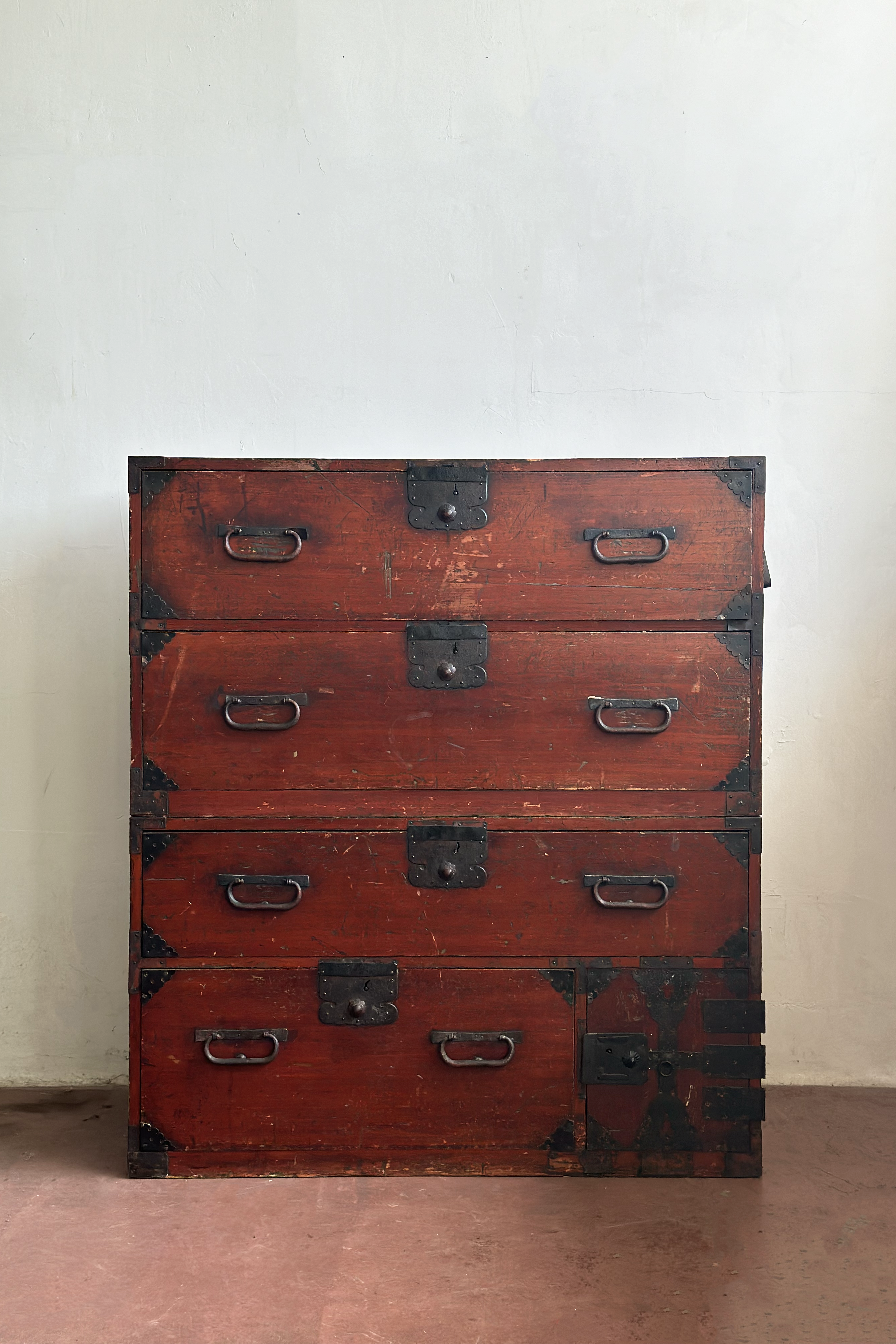 Antique Two-Part Japanese Tansu