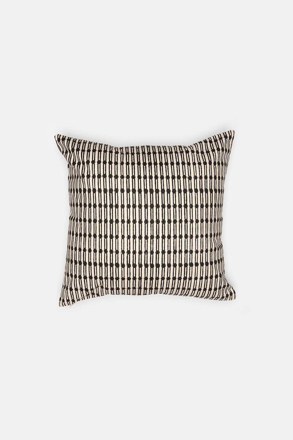 Cotton Throw Pillow in Natural and Black Jacobsen