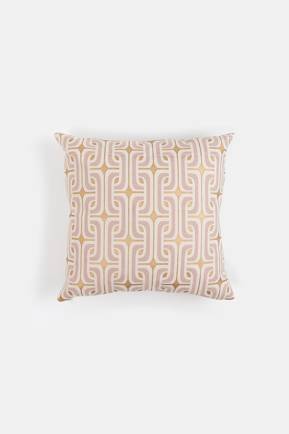 Cotton Throw Pillow In Mauve And Gold Super 1965