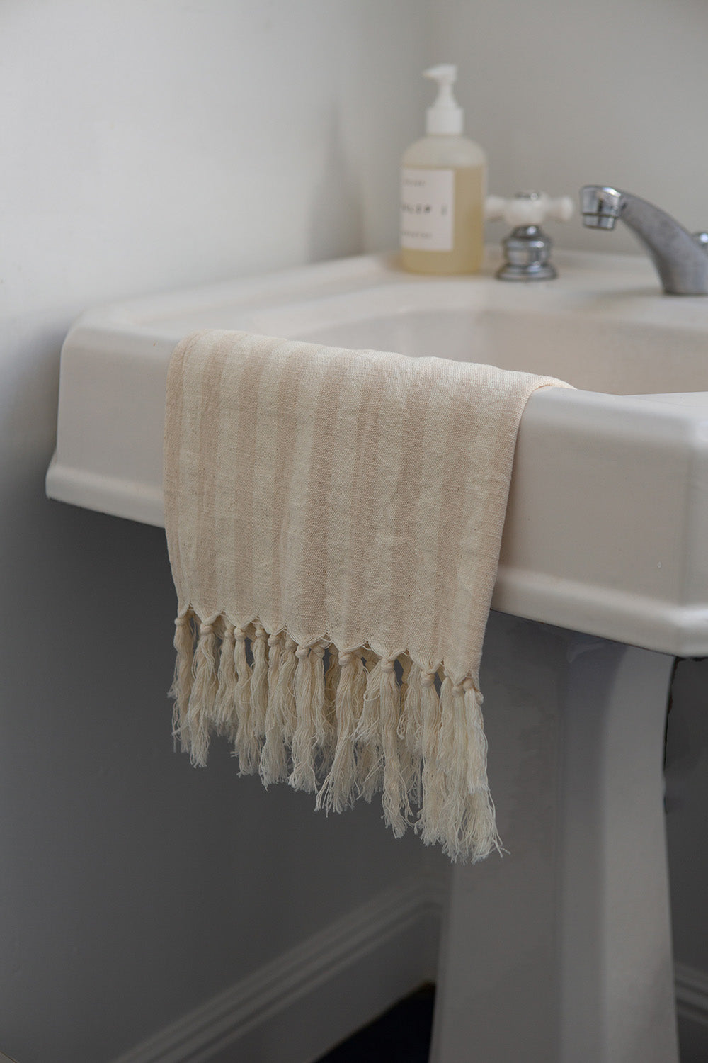 Cotton Turkish Hand Towel in Bej