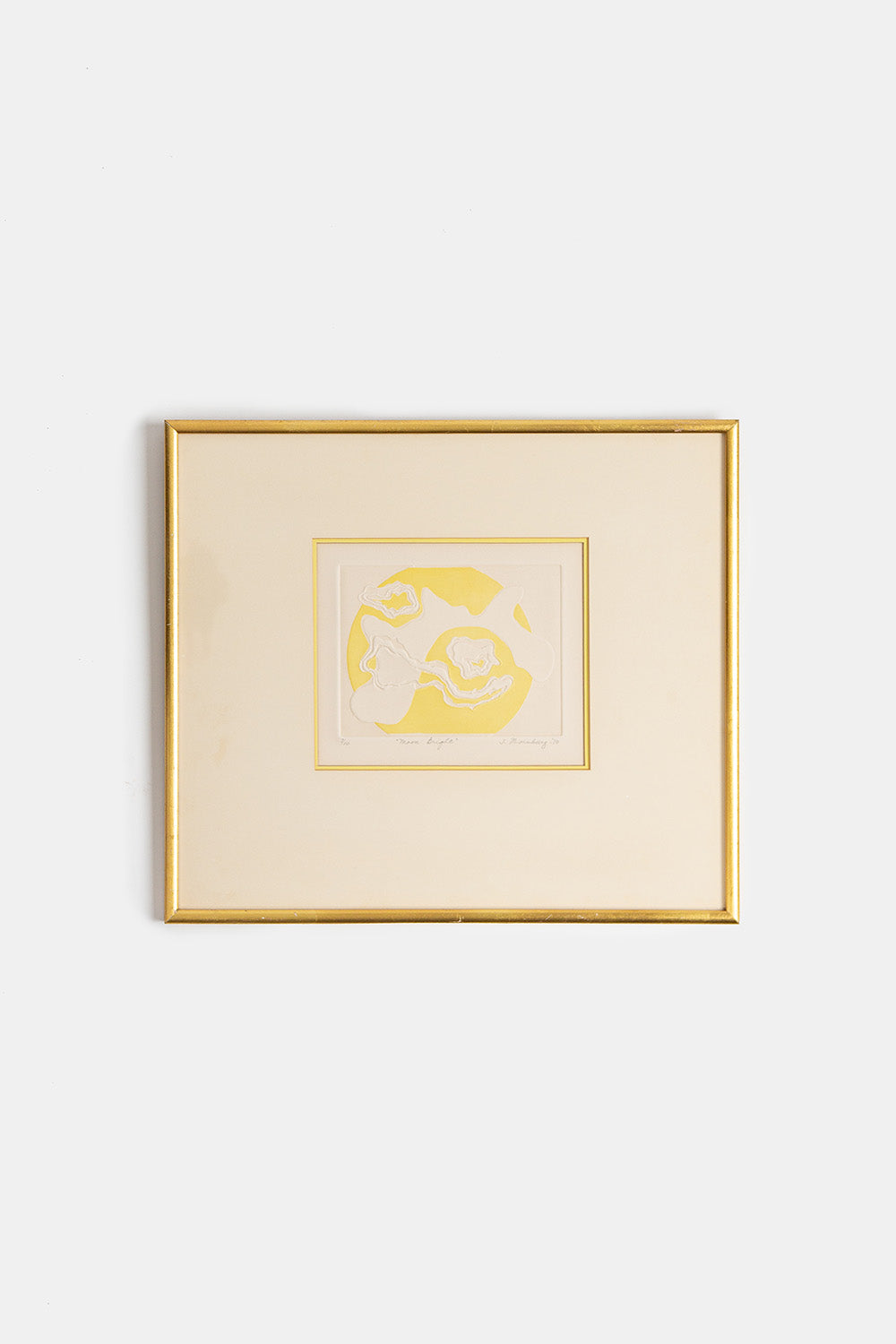 “Moon Bright” Embossed Etching, Jean Thornburg, 1970