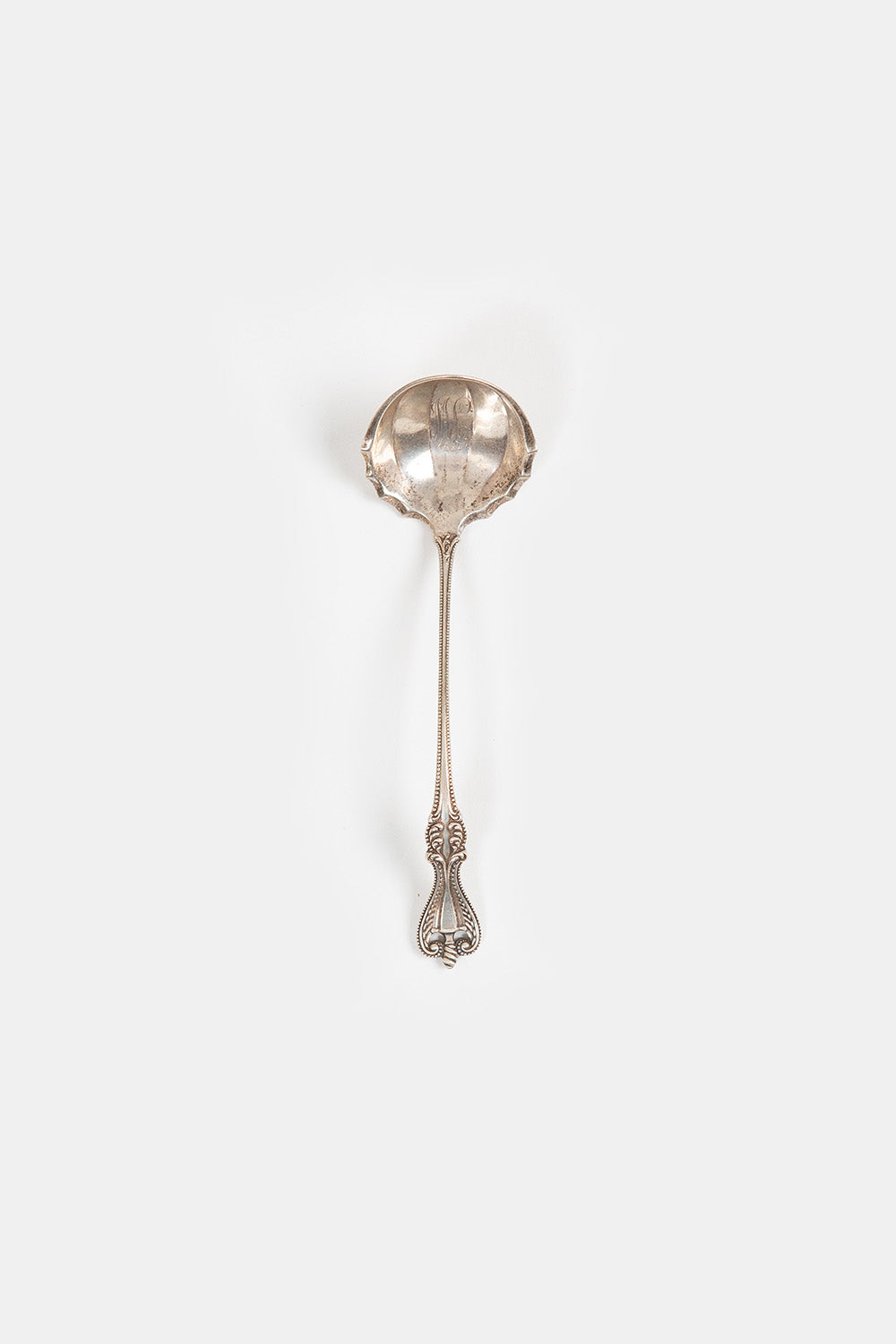 Vintage Sterling Silver Engraved Ladle