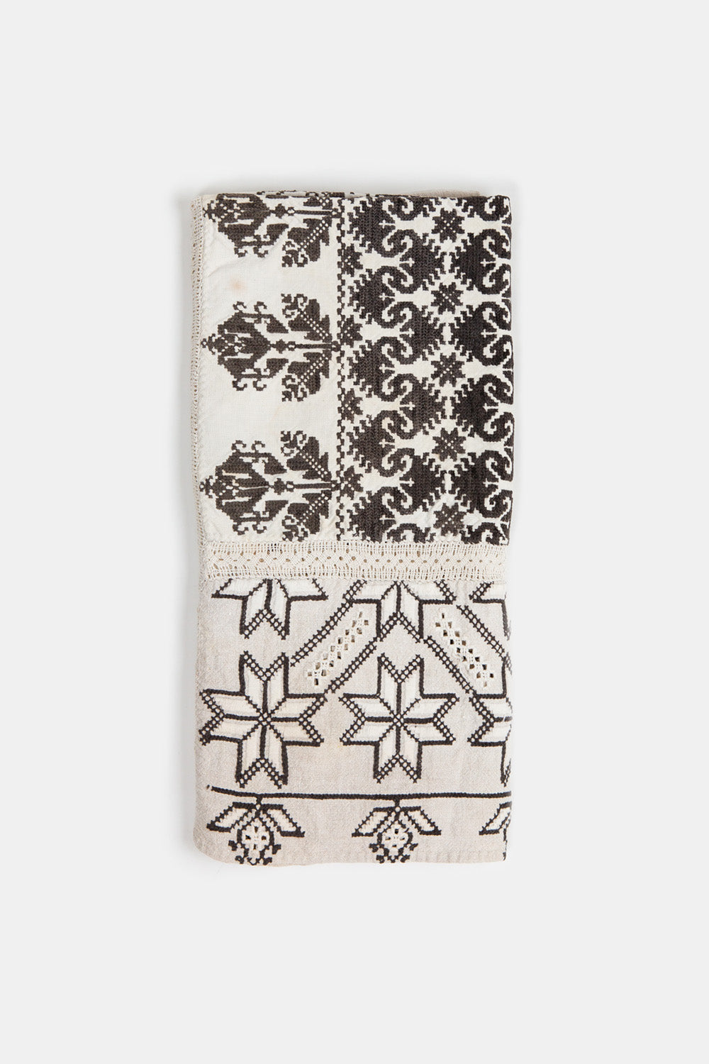 Embroidered Folkloric Geometric Linen