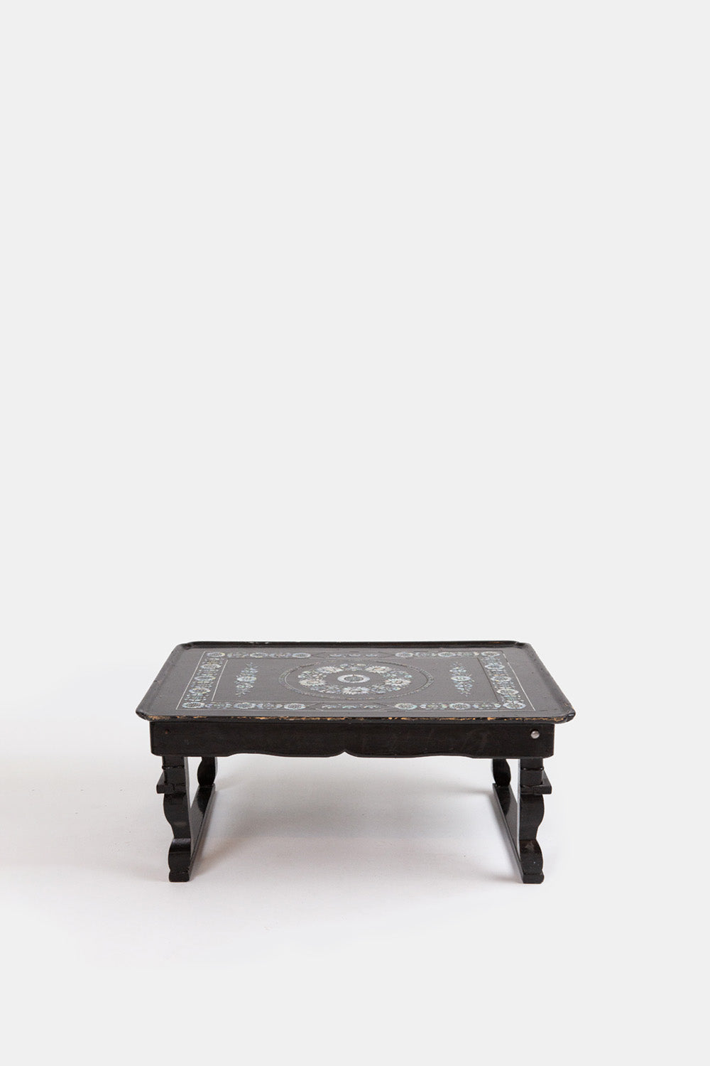 Mother Of Pearl Inlay and Lacquer Folding Tray
