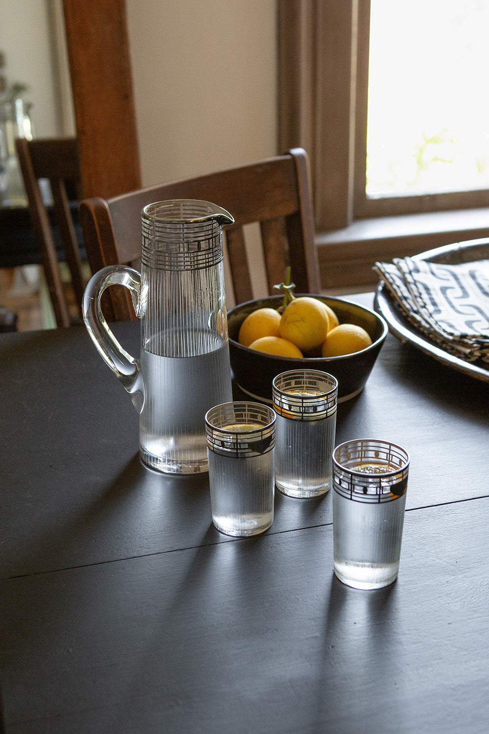 Pitcher and Set of 3 Glasses