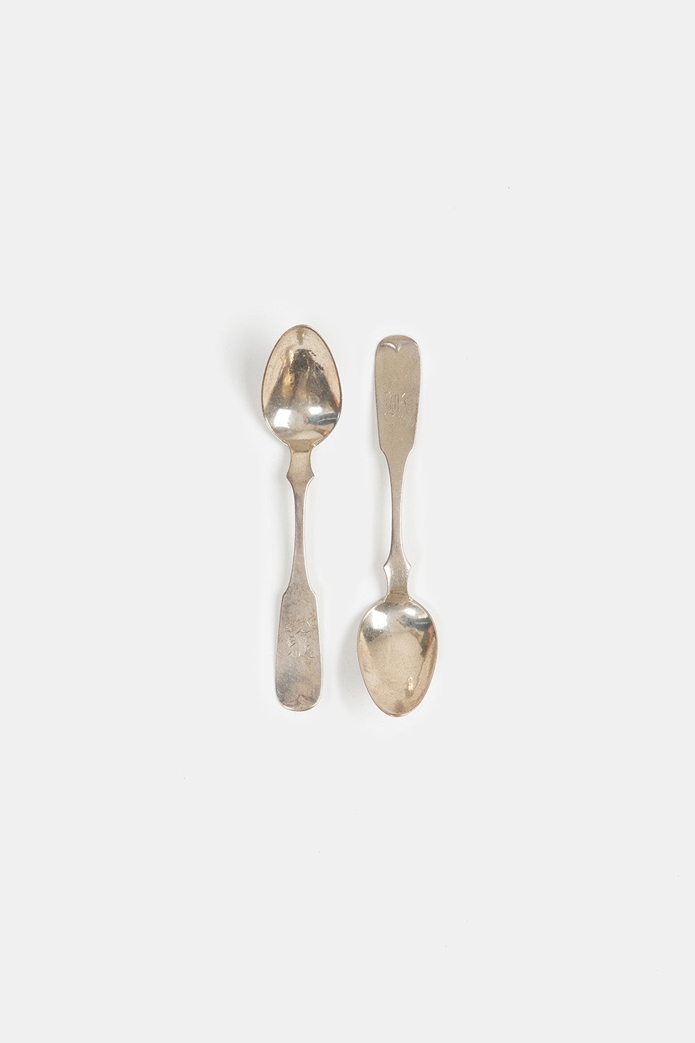 Set of 2 Antique Sterling Silver Spoons