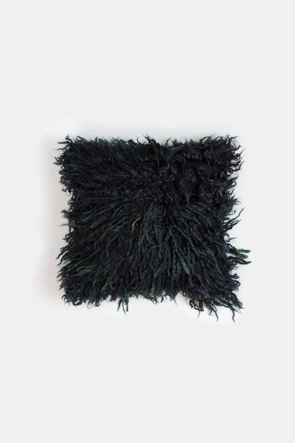 Vintage Turkish Tulu Shag Throw Pillow In Sea