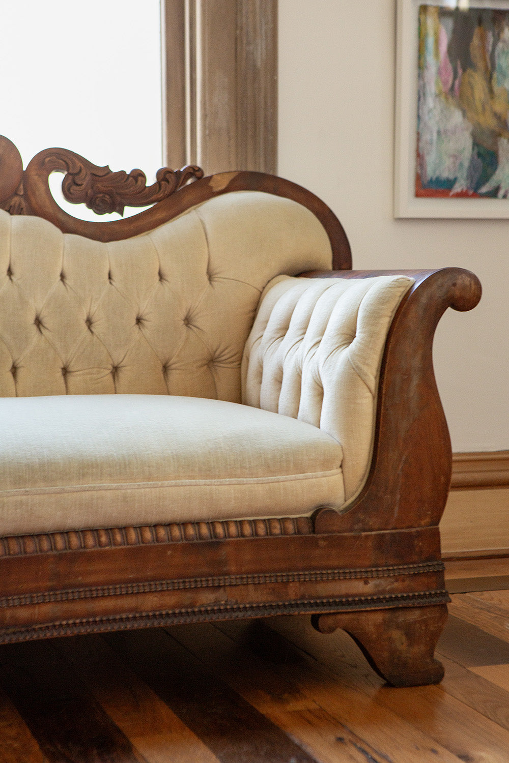 Victorian Velvet Sofa