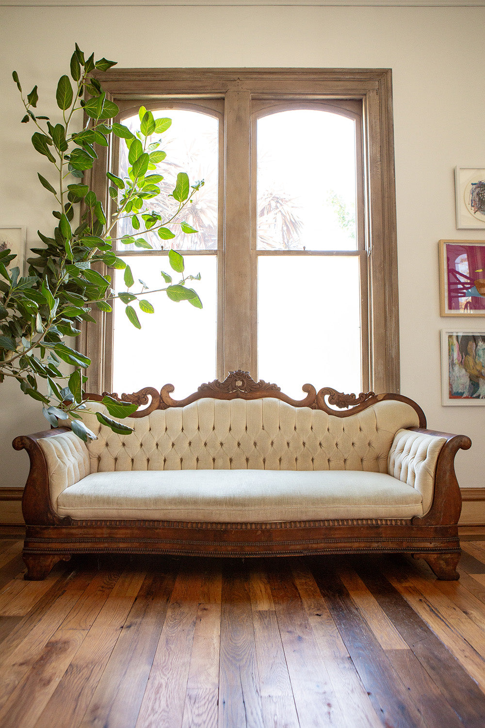 Victorian Velvet Sofa
