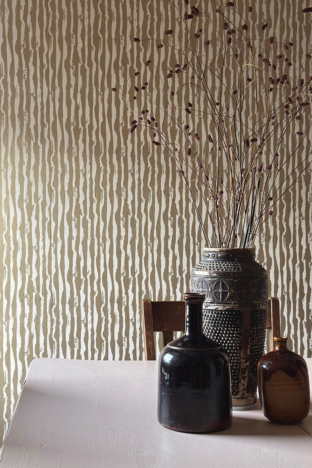 Alder Wallpaper in Gold Leaf/Birch